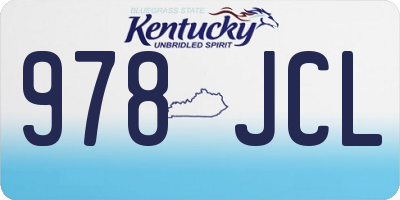 KY license plate 978JCL