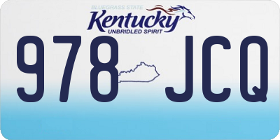 KY license plate 978JCQ