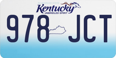 KY license plate 978JCT