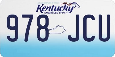 KY license plate 978JCU