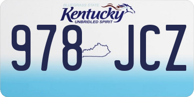 KY license plate 978JCZ