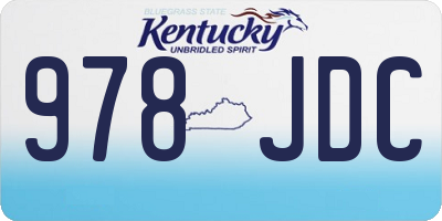 KY license plate 978JDC