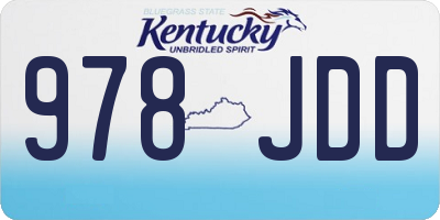 KY license plate 978JDD