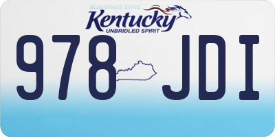 KY license plate 978JDI