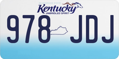 KY license plate 978JDJ