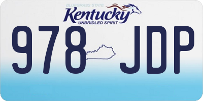 KY license plate 978JDP