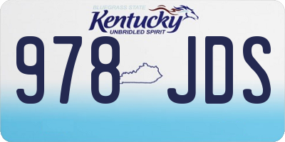 KY license plate 978JDS