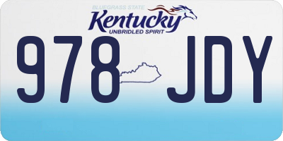 KY license plate 978JDY