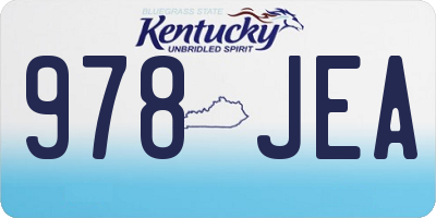 KY license plate 978JEA