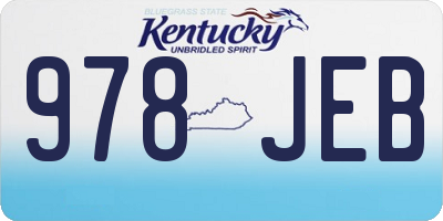 KY license plate 978JEB