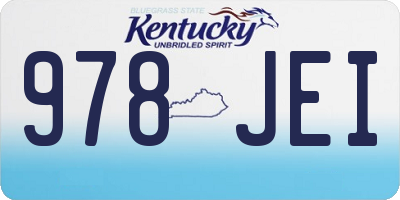 KY license plate 978JEI