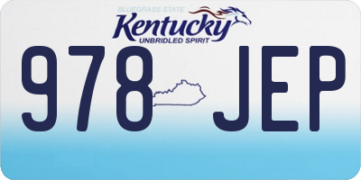 KY license plate 978JEP
