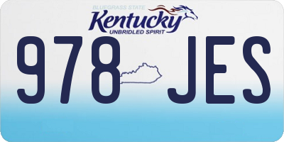 KY license plate 978JES