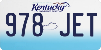 KY license plate 978JET