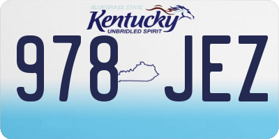 KY license plate 978JEZ