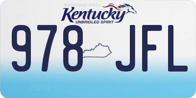 KY license plate 978JFL