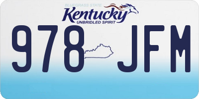 KY license plate 978JFM