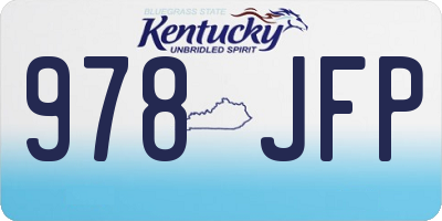 KY license plate 978JFP
