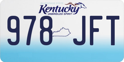 KY license plate 978JFT