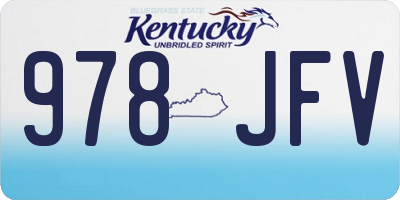 KY license plate 978JFV