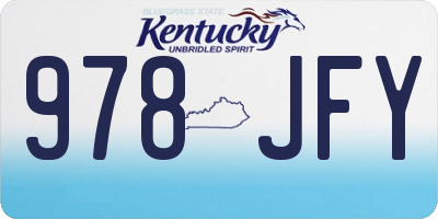 KY license plate 978JFY
