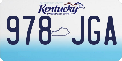 KY license plate 978JGA
