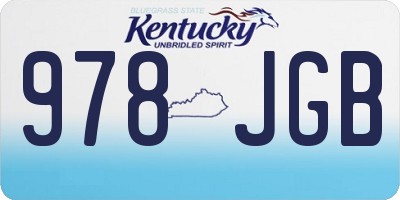 KY license plate 978JGB