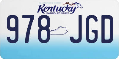 KY license plate 978JGD