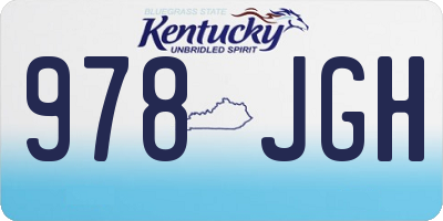 KY license plate 978JGH