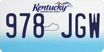 KY license plate 978JGW