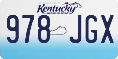 KY license plate 978JGX