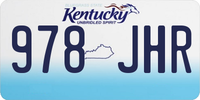 KY license plate 978JHR
