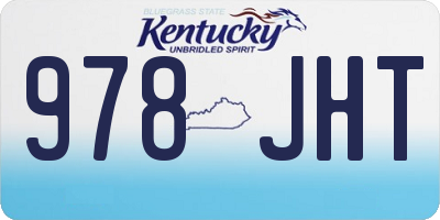 KY license plate 978JHT