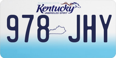 KY license plate 978JHY