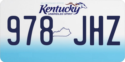 KY license plate 978JHZ