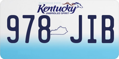 KY license plate 978JIB