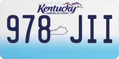 KY license plate 978JII