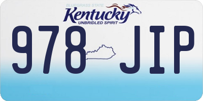 KY license plate 978JIP