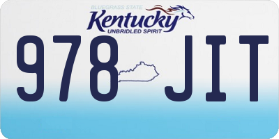 KY license plate 978JIT