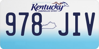 KY license plate 978JIV