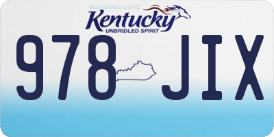 KY license plate 978JIX