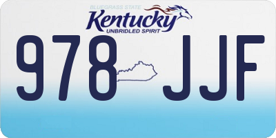 KY license plate 978JJF