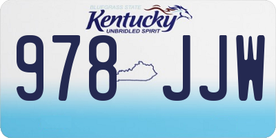 KY license plate 978JJW