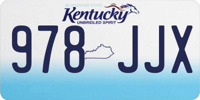 KY license plate 978JJX