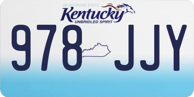 KY license plate 978JJY