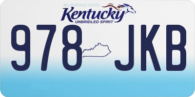 KY license plate 978JKB