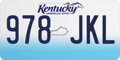 KY license plate 978JKL