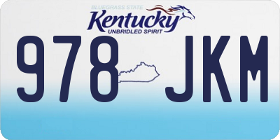 KY license plate 978JKM