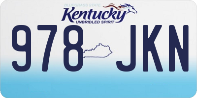 KY license plate 978JKN