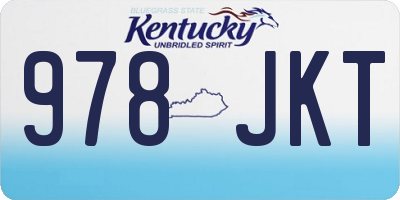 KY license plate 978JKT